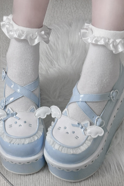 Meow Fray Animal Platform Shoes