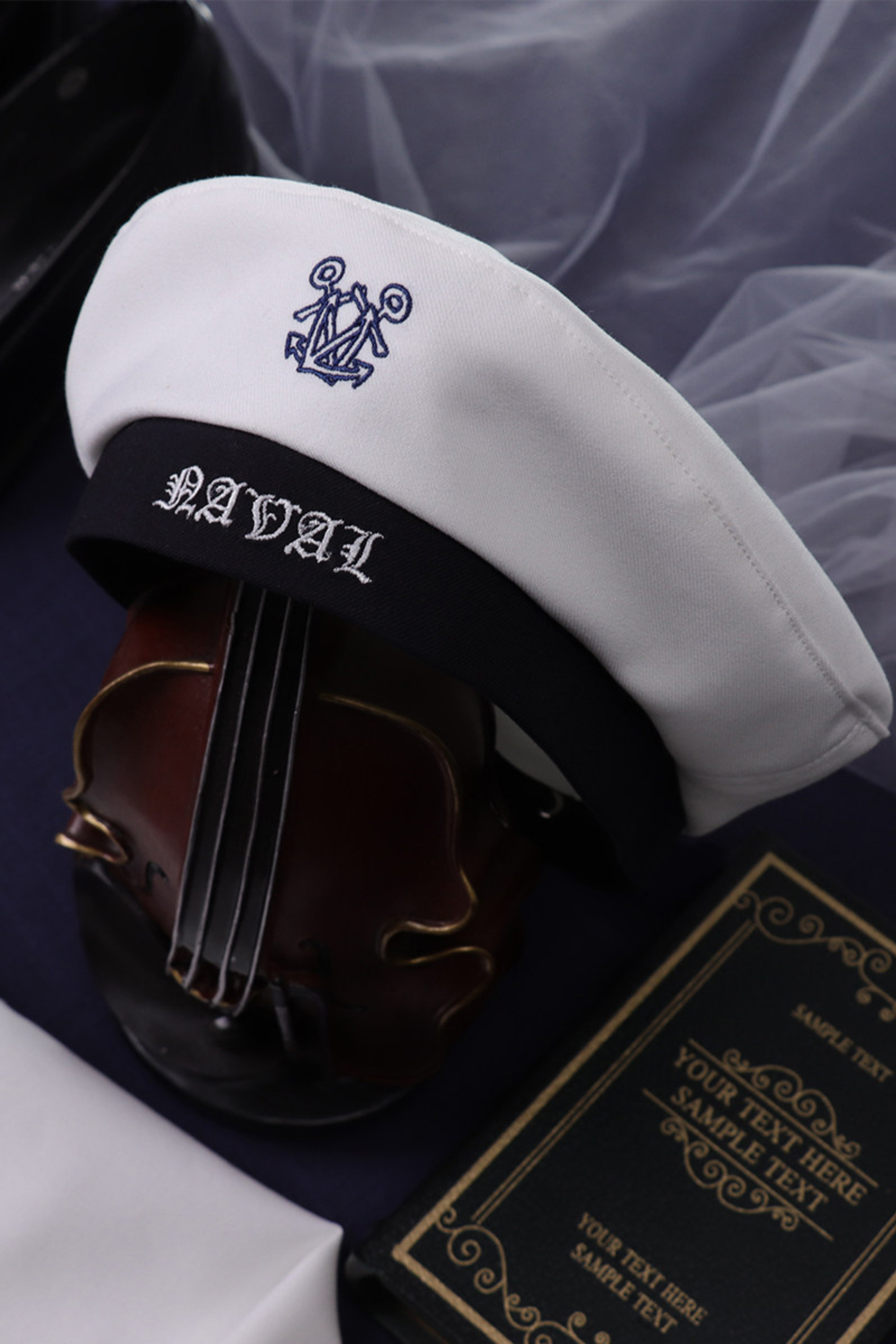 Sailor Shirt + Suspender Shorts + Tie + Beret