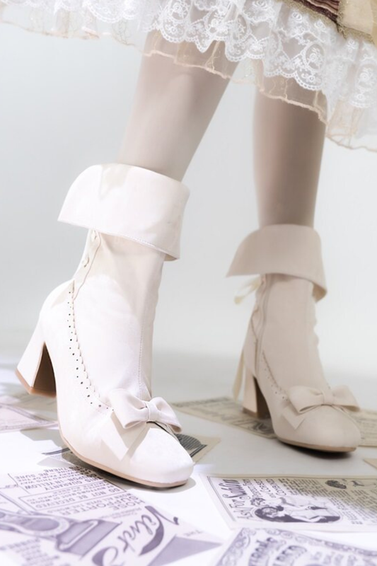 Retro Sweet Ribbon Lolita Short Boots