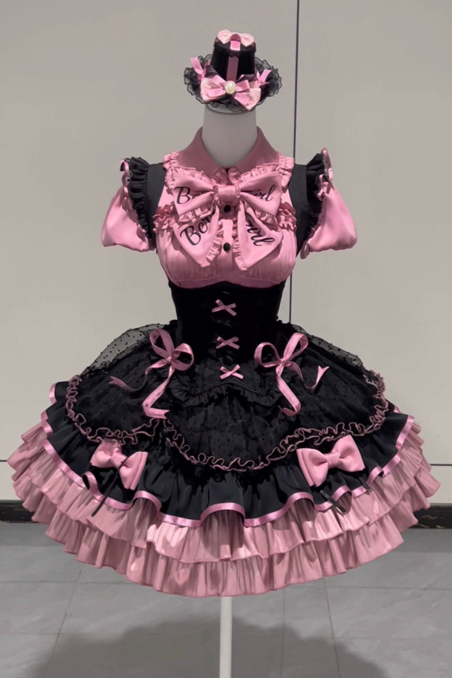 [pre-order Deadline: March 10] Candy Heartbeat Lolita Shirt + Jumper Skirt + Hat + Ribbon