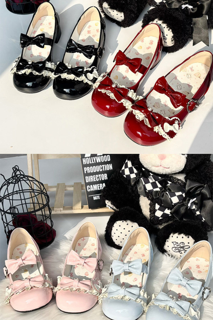 Ribbon Mousse Cake Round Toe Lolita Shoes