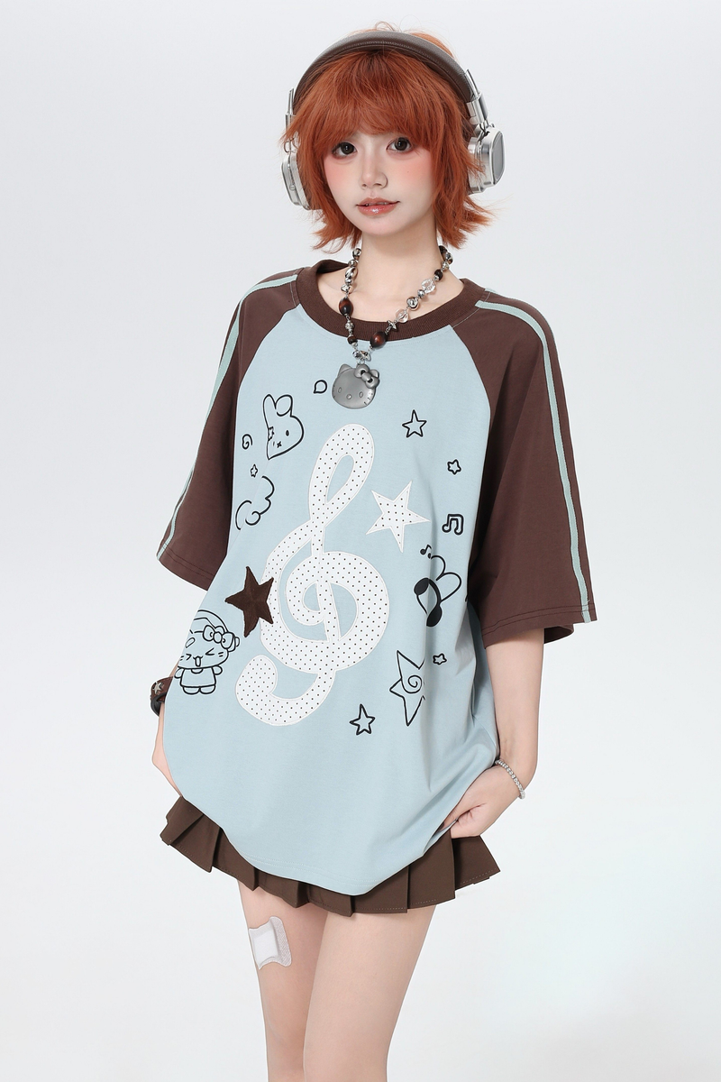 Music Raglan Oversized Top