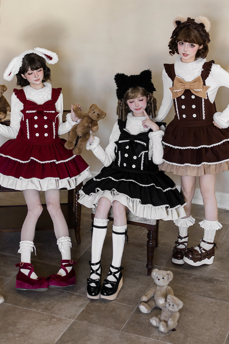 Doll Lolita Dress + Top + Animal Leg Loops + Animal Headband