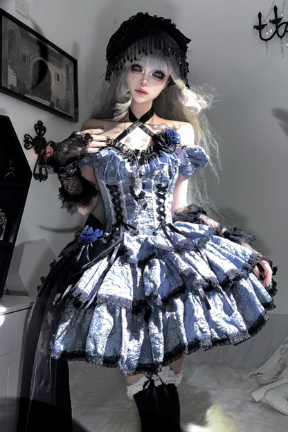 [pre-order] Medea Gothic Girly Ruffle Lolita Dress