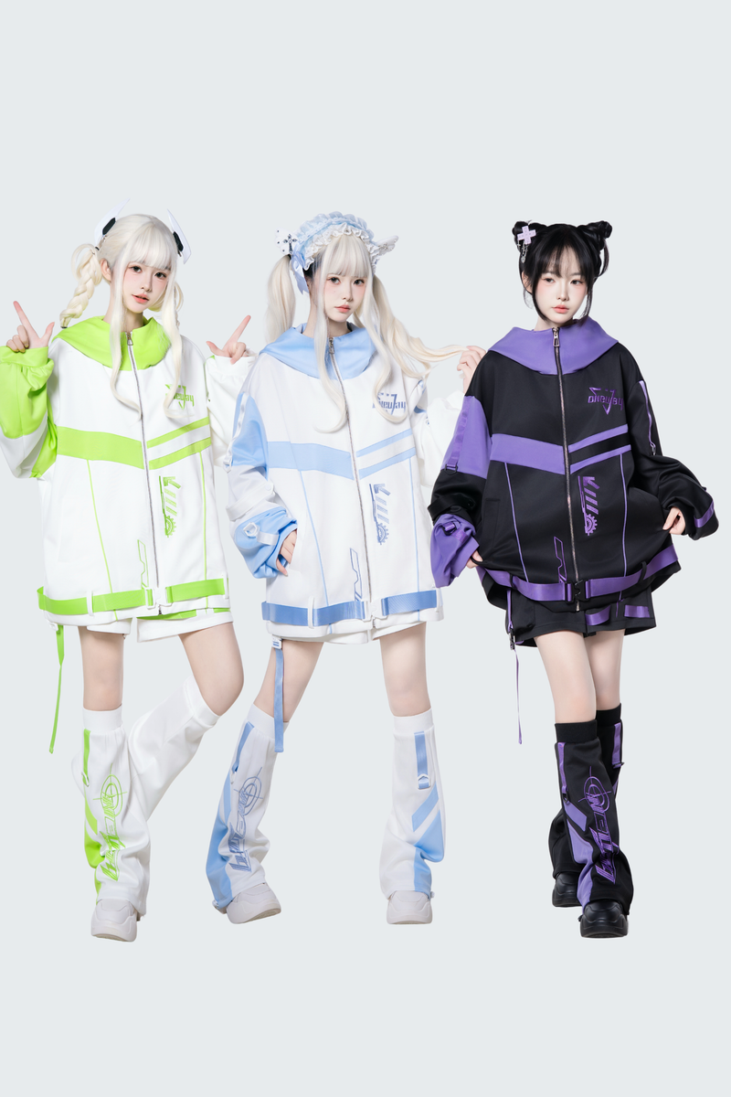 Cyber Subculture Jersey Jacket + Shorts + Leg Covers