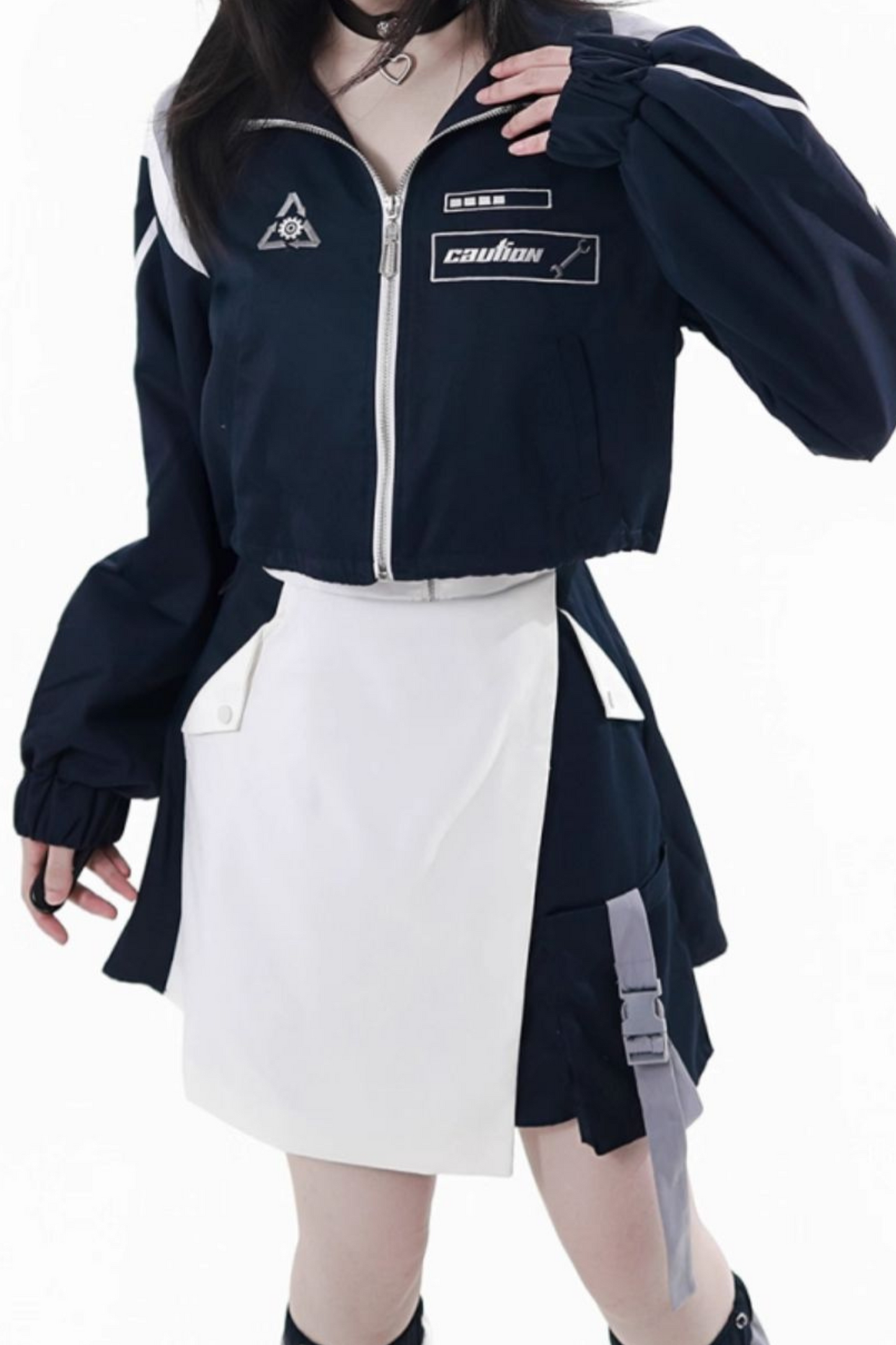 Subculture Cargo Short Coat + Jumper Skirt + Skirt + Leg Warmers