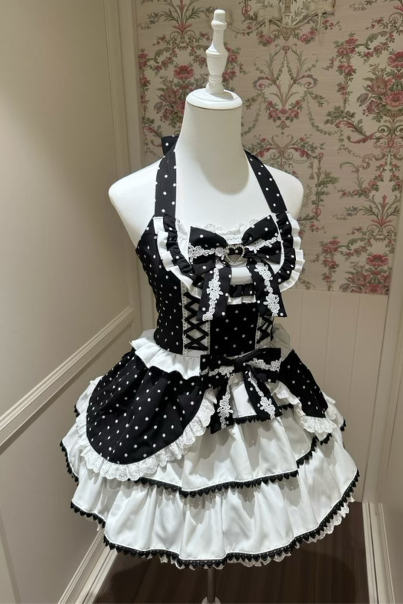 Sweetheart Dot Dress + Inner Top