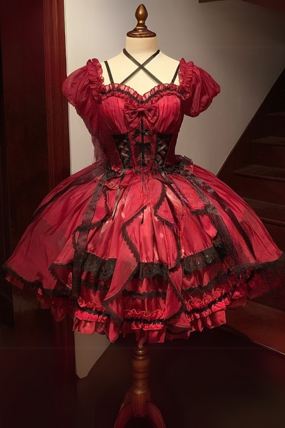 Fantasy Lace Up Design Princess Lolita Dress