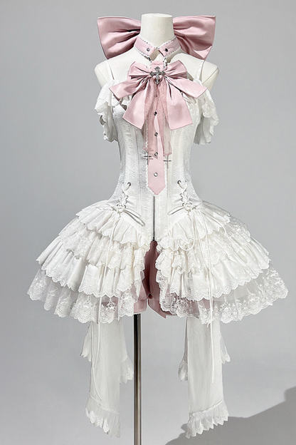 Ribbon Ballet Light Suspender Lolita Skirt Set