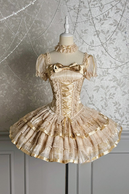[pre-order Deadline: April 3] Gilded Fantasy Lolita Dress + Jumper Skirt