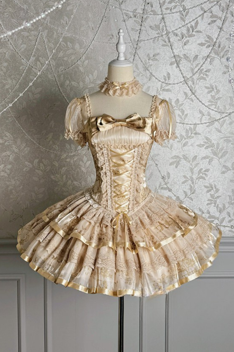 [pre-order Deadline: April 3] Gilded Fantasy Lolita Dress + Jumper Skirt