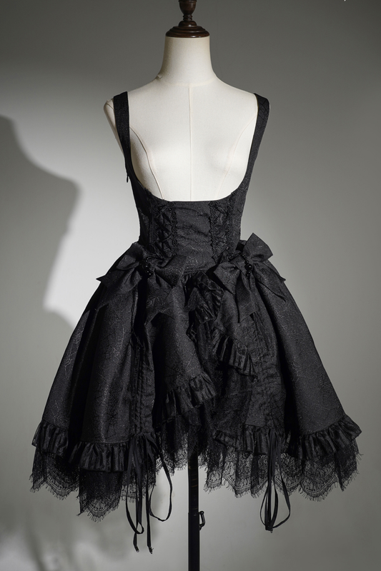 Gothic Bird Lolita Jumper Skirt + Pumpkin Pants Skirt + Curtain Skirt
