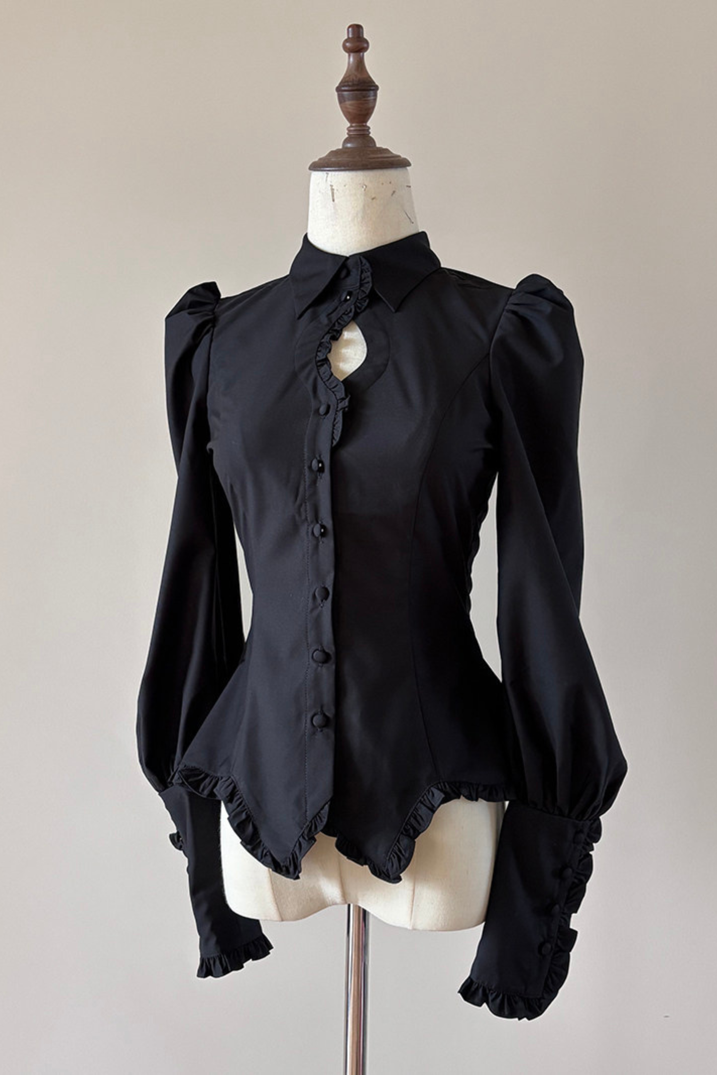 Gothic Puff Shoulder Blouse + Skirt