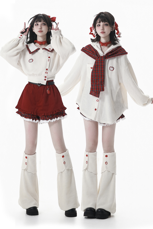 Fruit Milk Hooded Jacket + Top + Pants + Leg Warmers