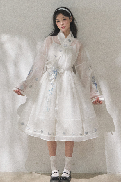 Pure White Chinese Dress + Belt