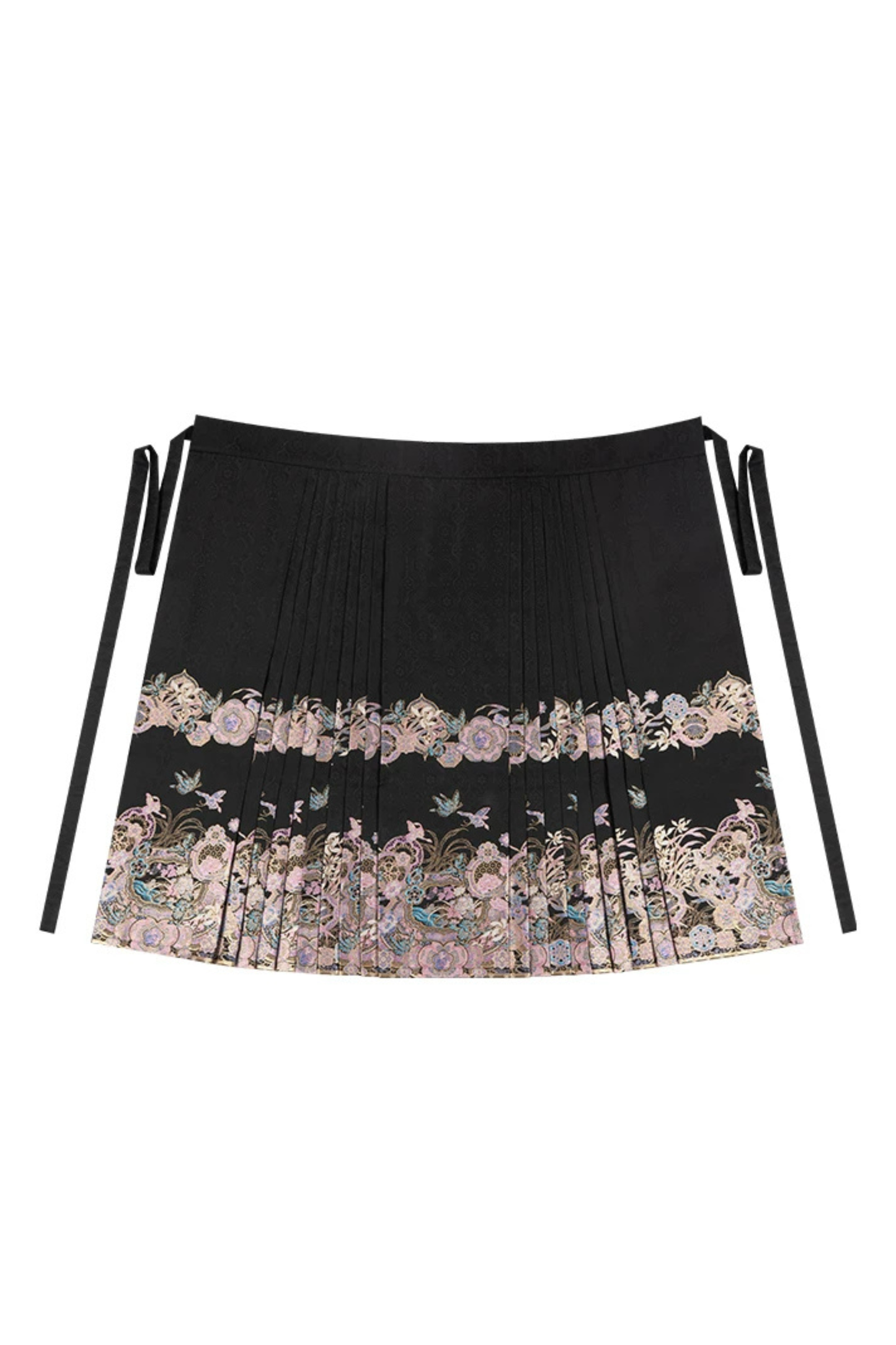 Sweet Chinese-style Jacket + Pleated Skirt + Accessories