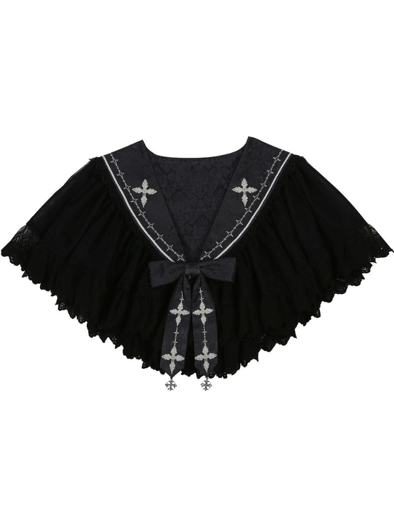 Gothic Suspender Skirt + Shawl