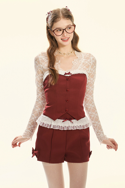 Exquisite Lace Tube Top Set