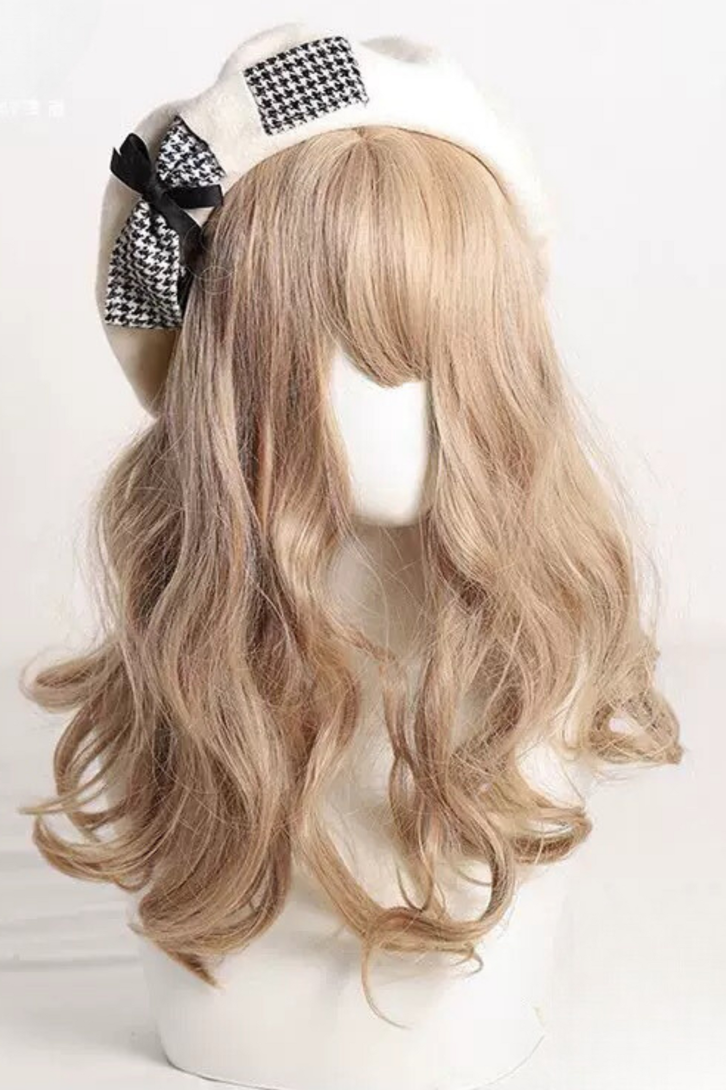 Plaid Design Little Ribbon Beret