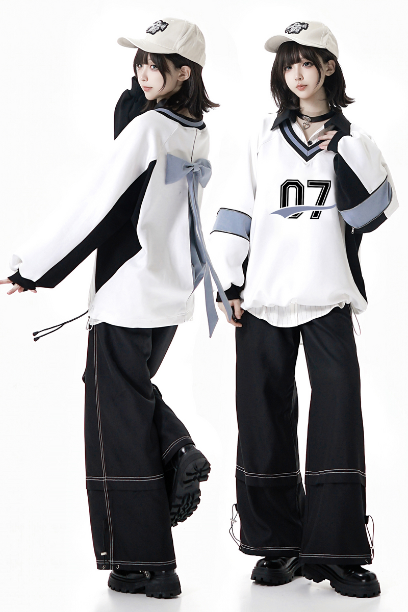 Mode Sweatshirt + Waist Skirt + Pants + Shirt