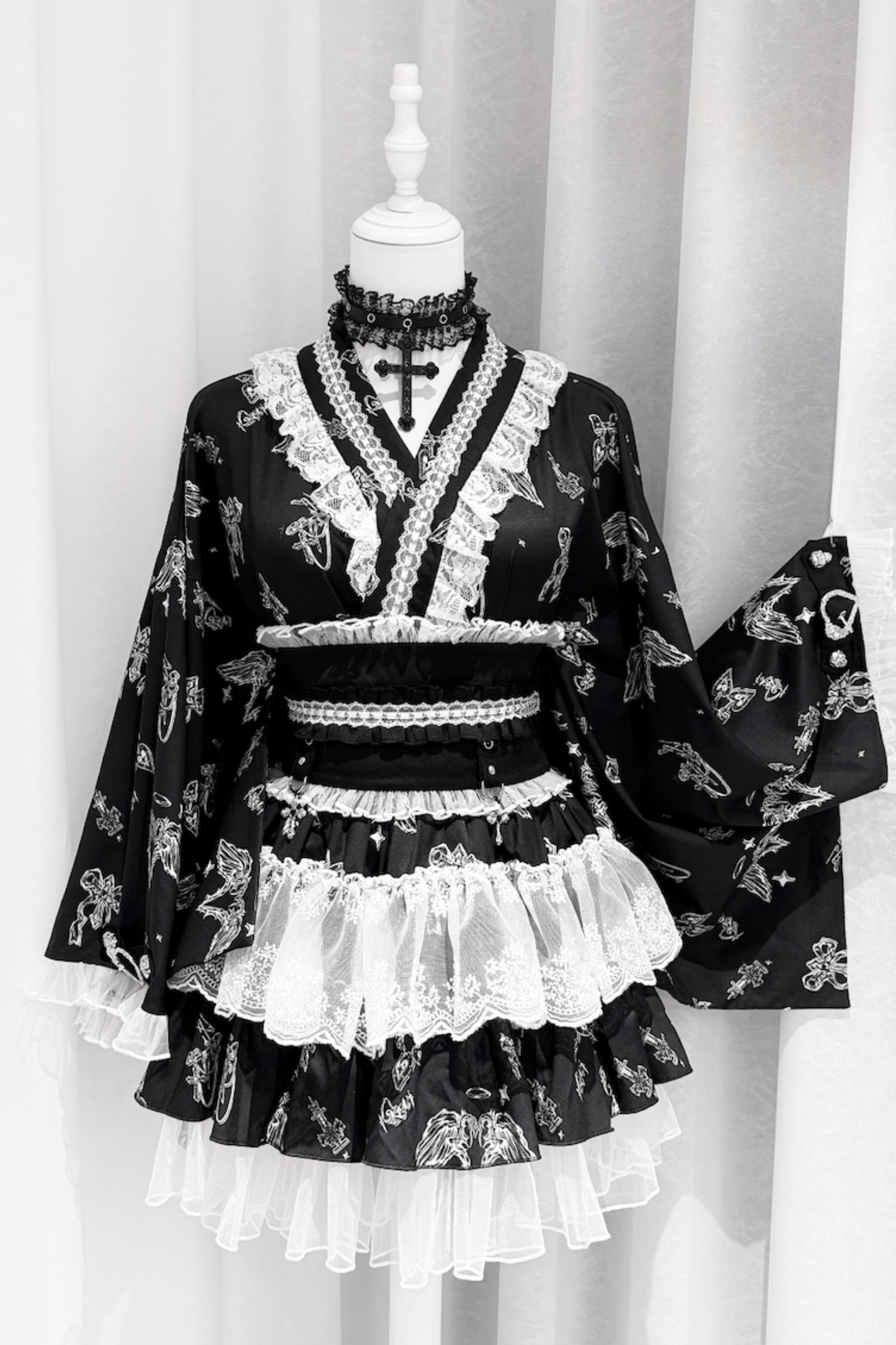 Galaxy Dark Lace Dark Kawaii Yukata