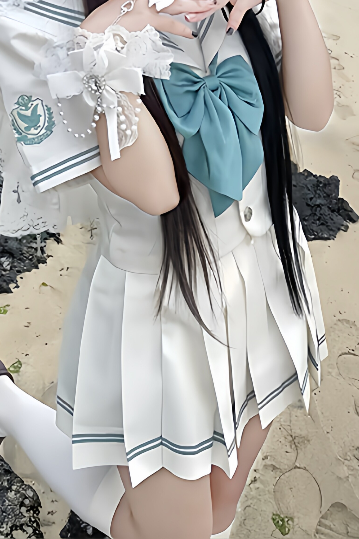 Pure Girl Sailor Top + Skirt + Ribbon
