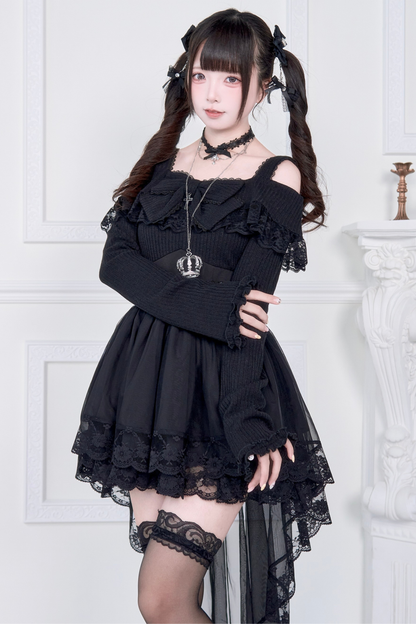 Off-shoulder Jirai Lace Dress