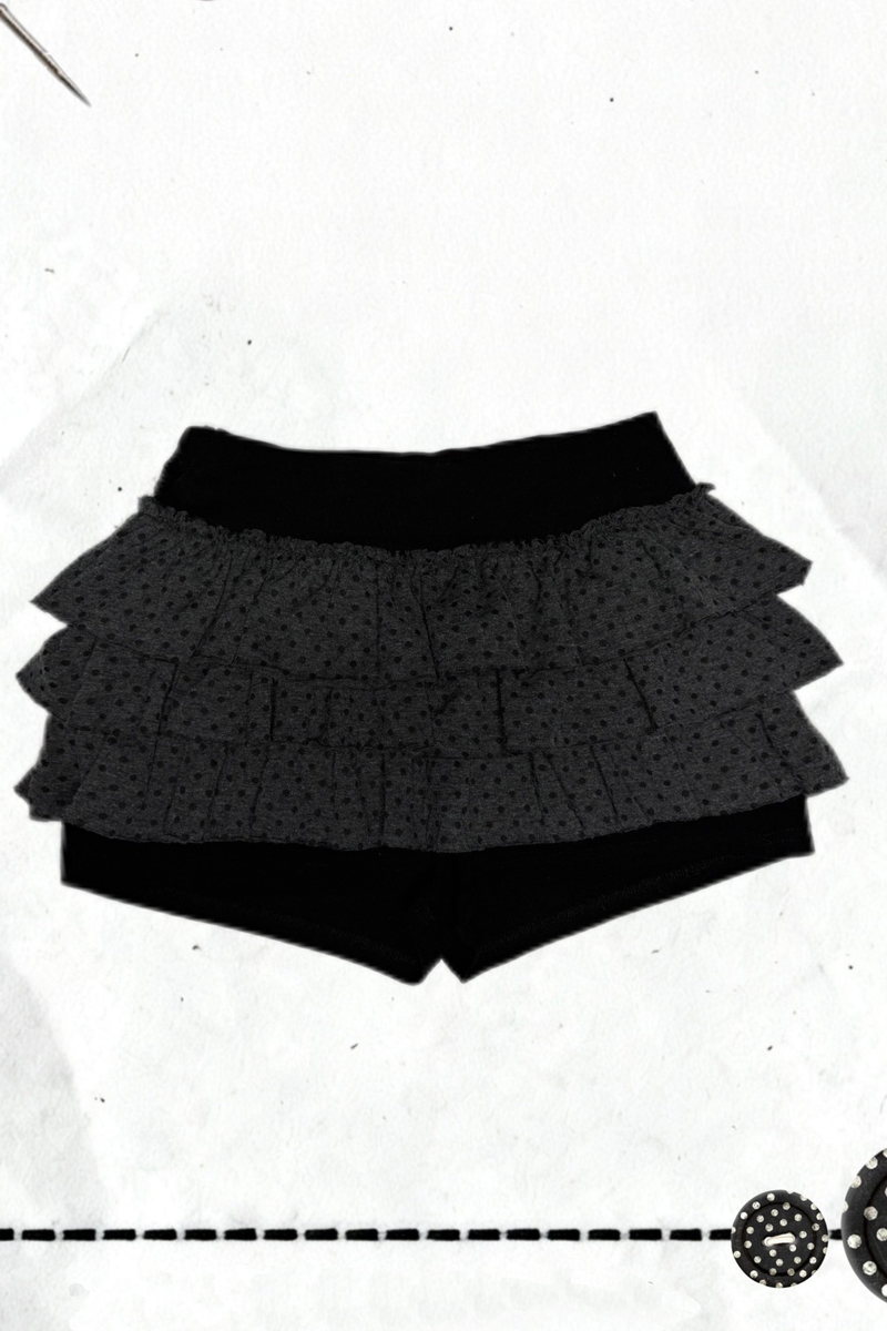 Cross Dot Turtleneck Top + Skirt + Pendant