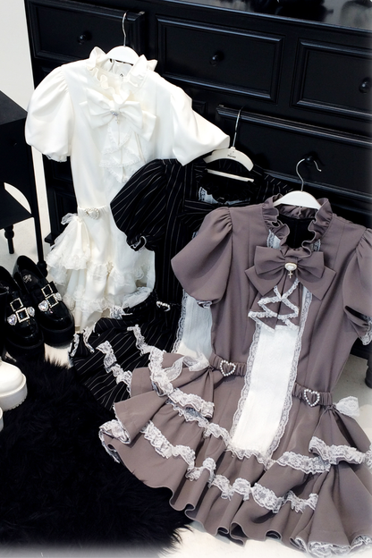 Puff Sleeve Gothic Style Top + Pants