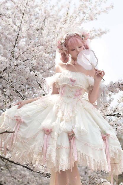 Sweet Princess Dress + Train + Veil + Accessories
