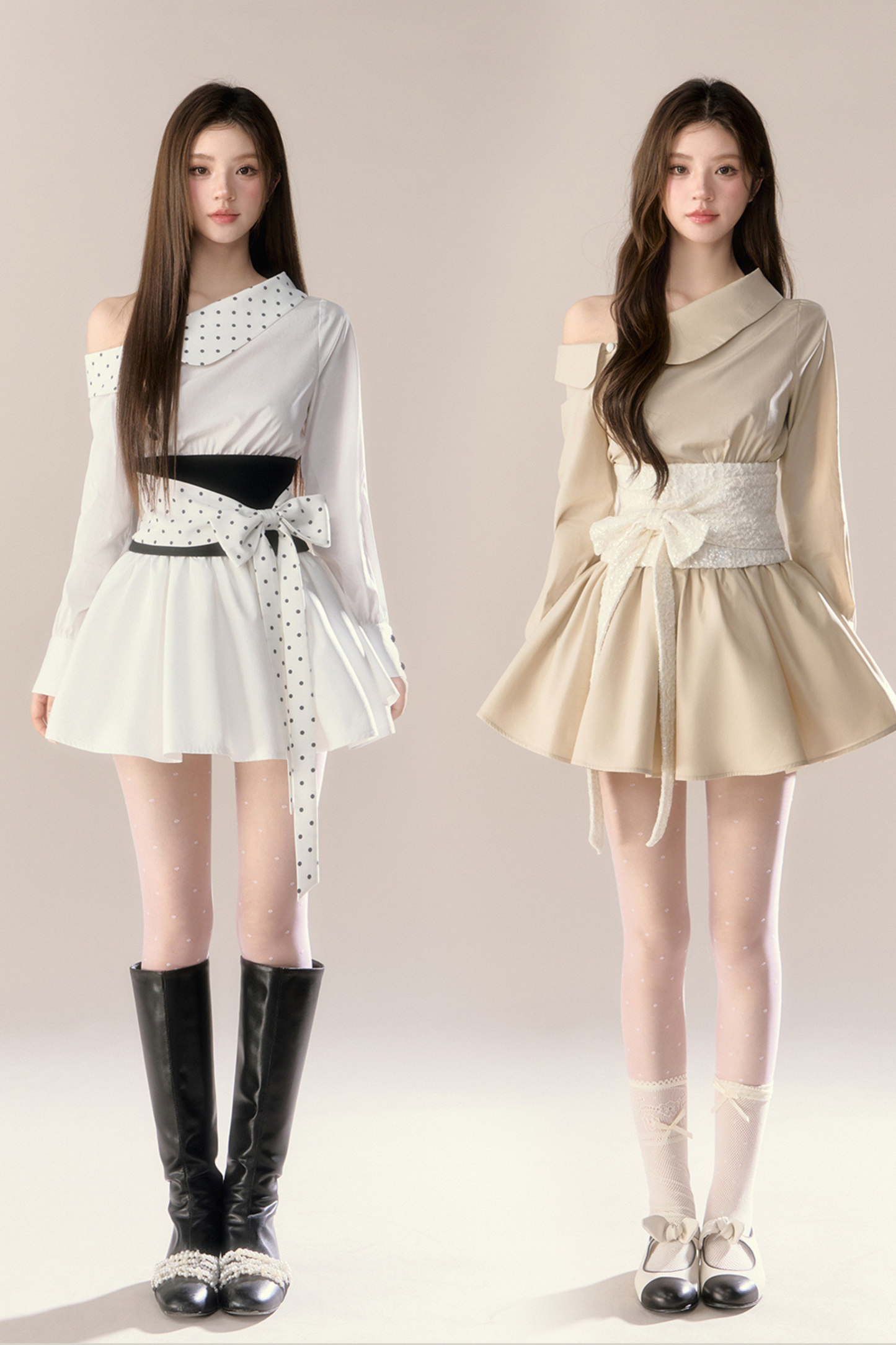 Heartbeat Signal Off Shoulder Shirt Dress