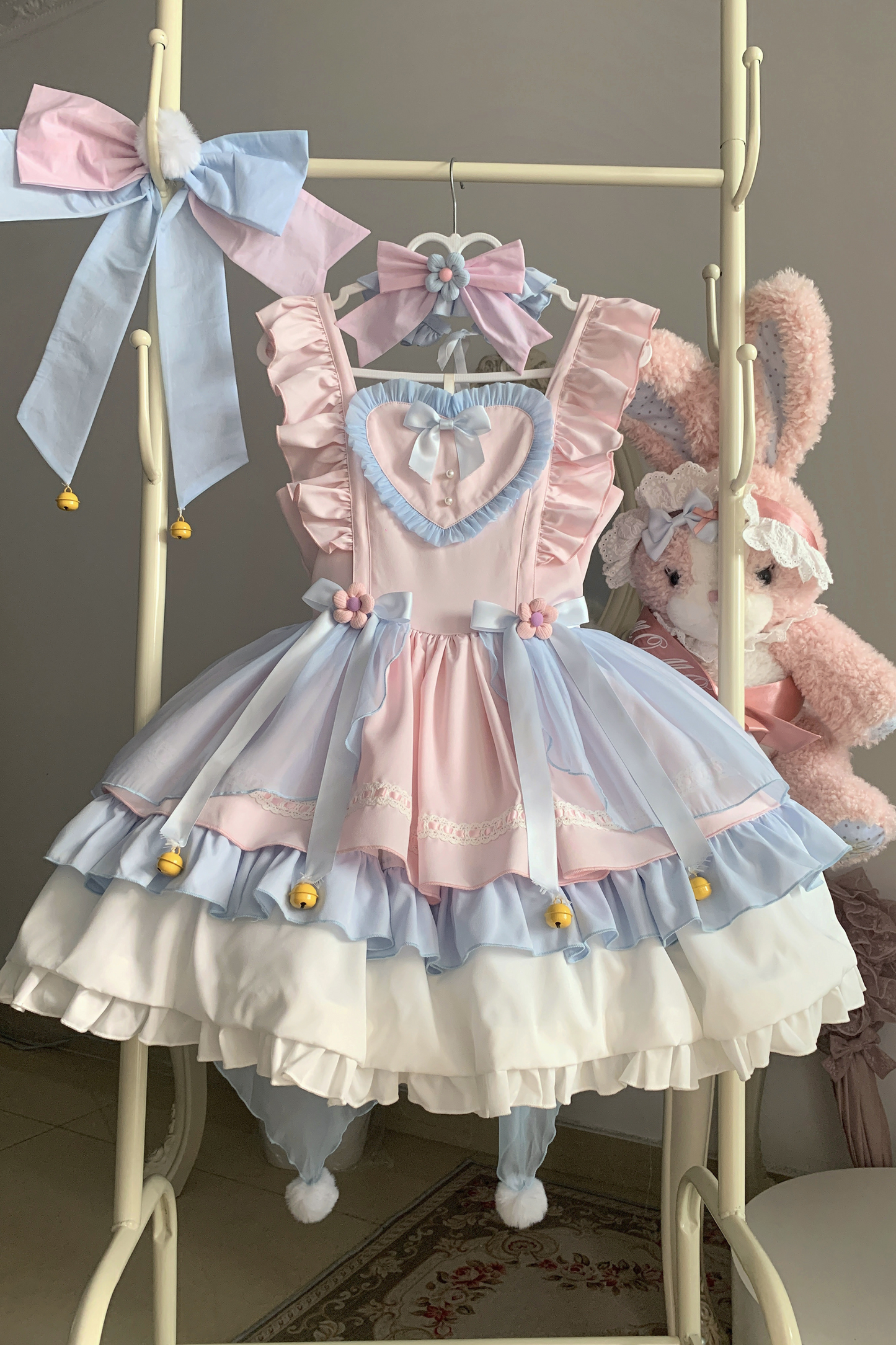 [pre-order] Sweet Heart Rabbit Pastel Lolita Dress