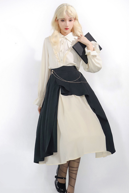 Shirt + Irregular Skirt
