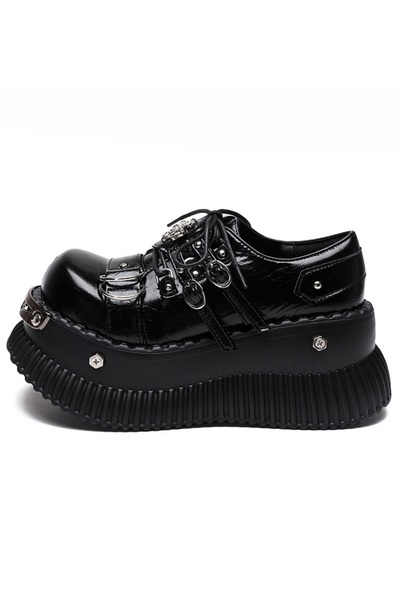 Mode Silver Design Platform Shoes