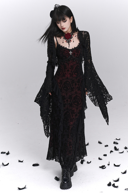 Gothic Camisole Dress + Sheer Top