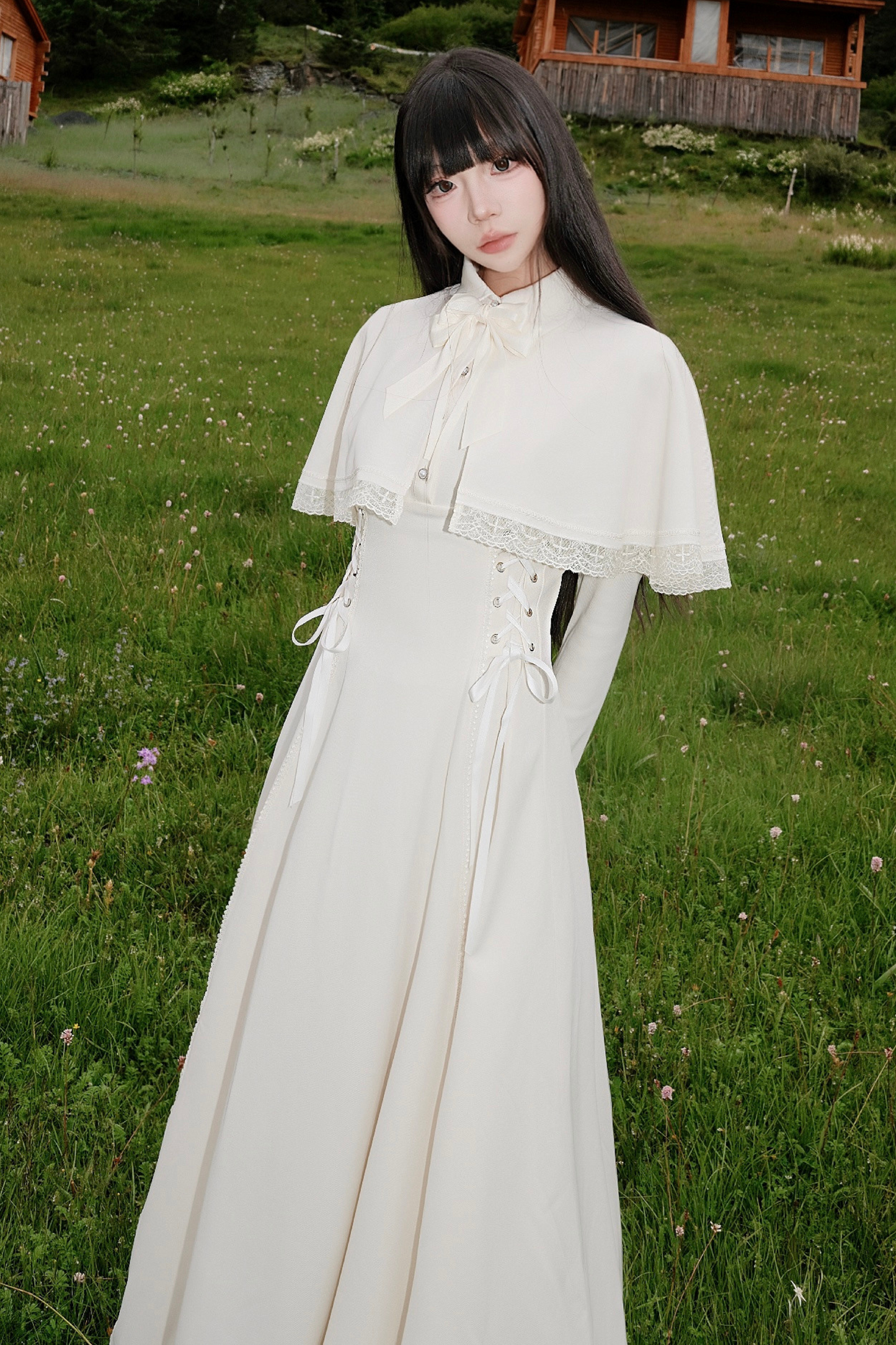 French Cape Retro Dress
