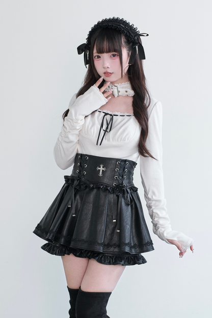Choker Lace Top + Skirt