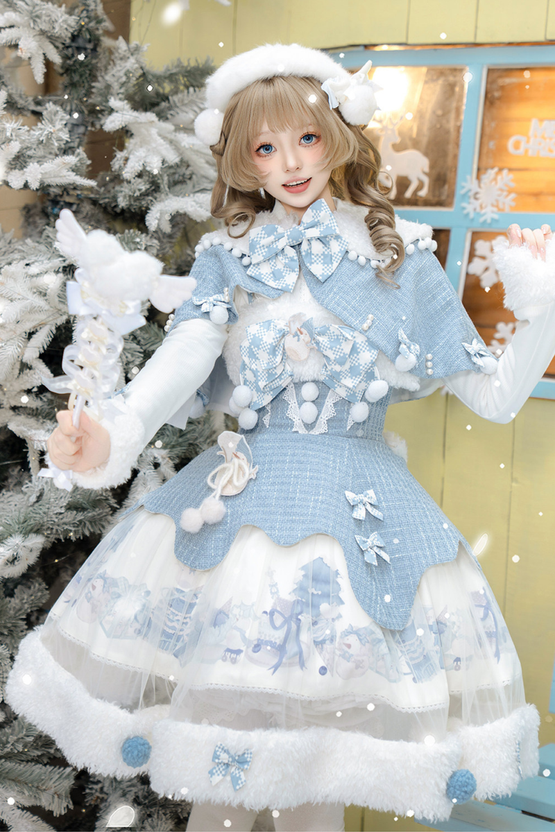 Snow Island Lolita Dress + Top + Shawl