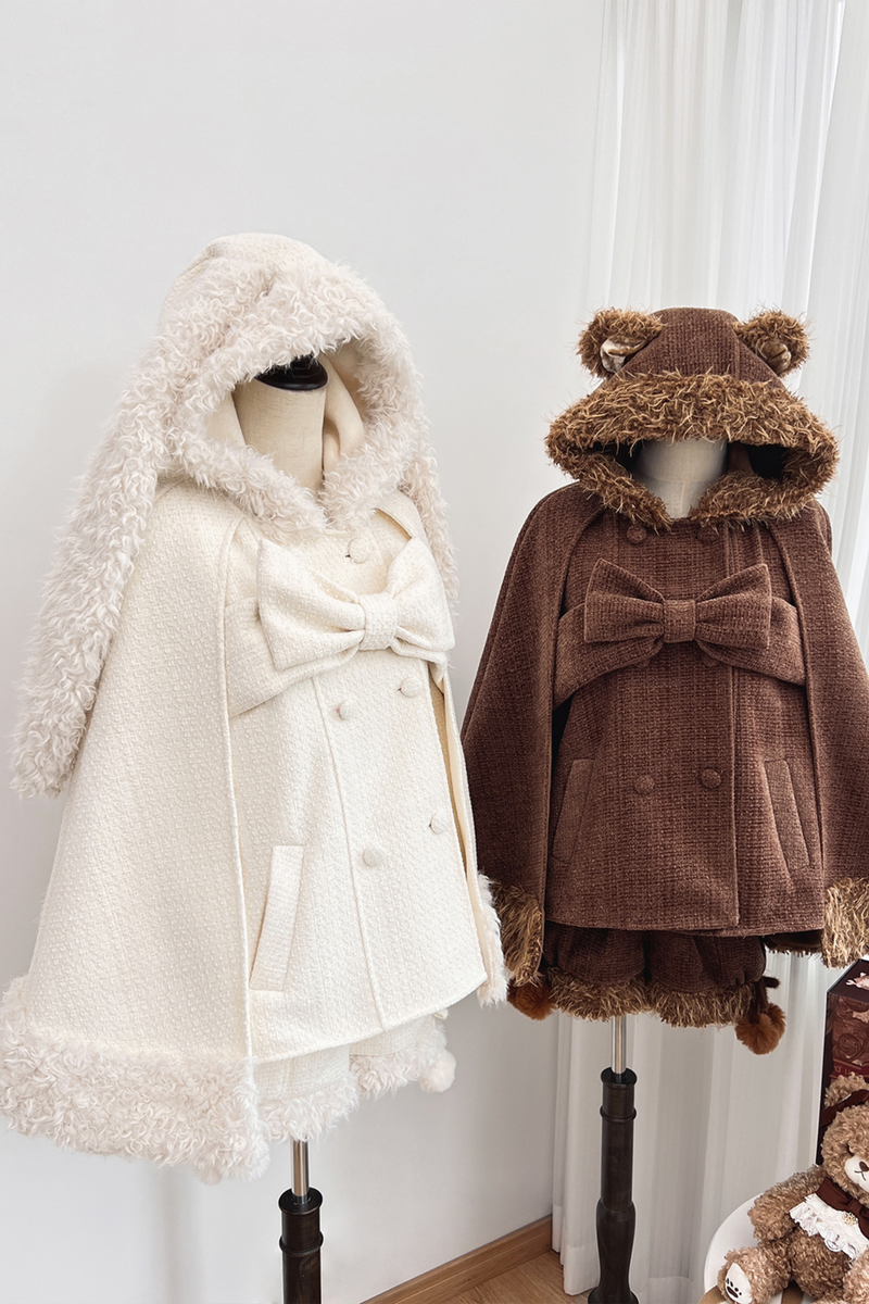 Animal Tweed Coat + Boa Shorts