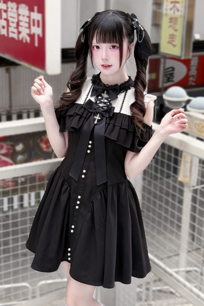 Off-shoulder Dark Sweet Dress