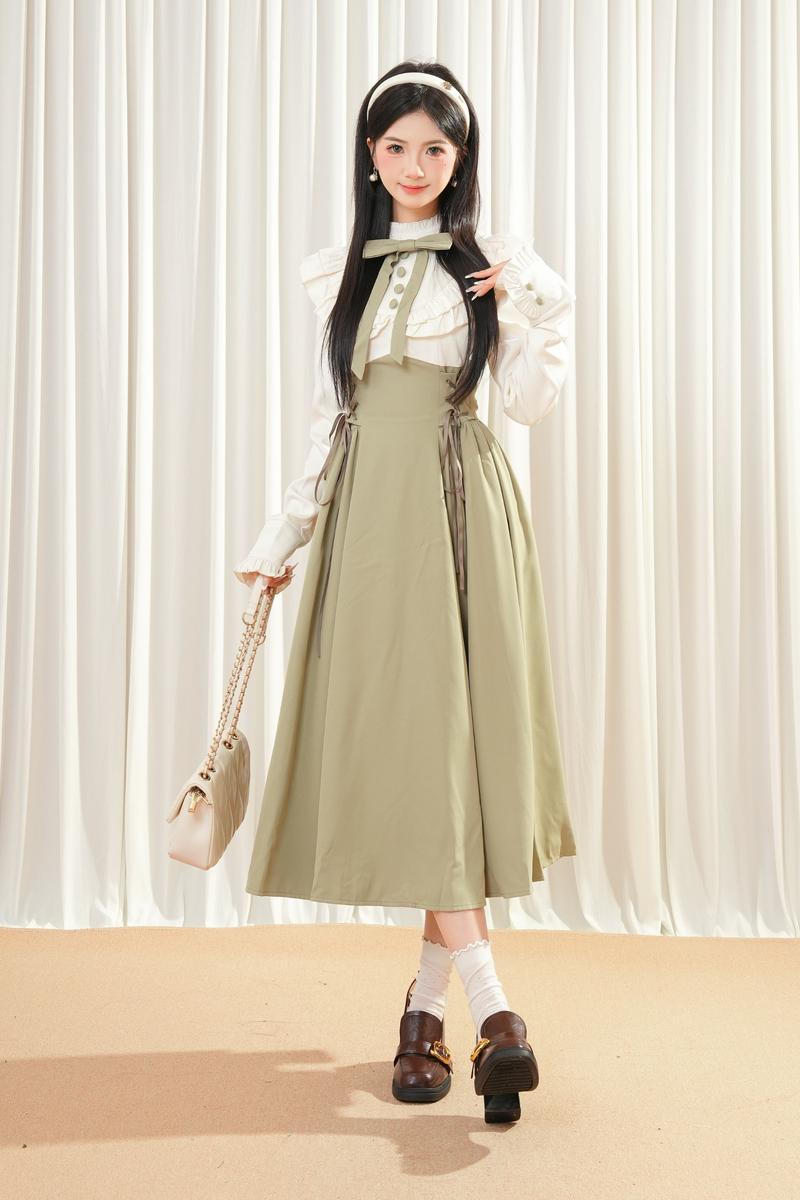 Contrast French Retro Dress