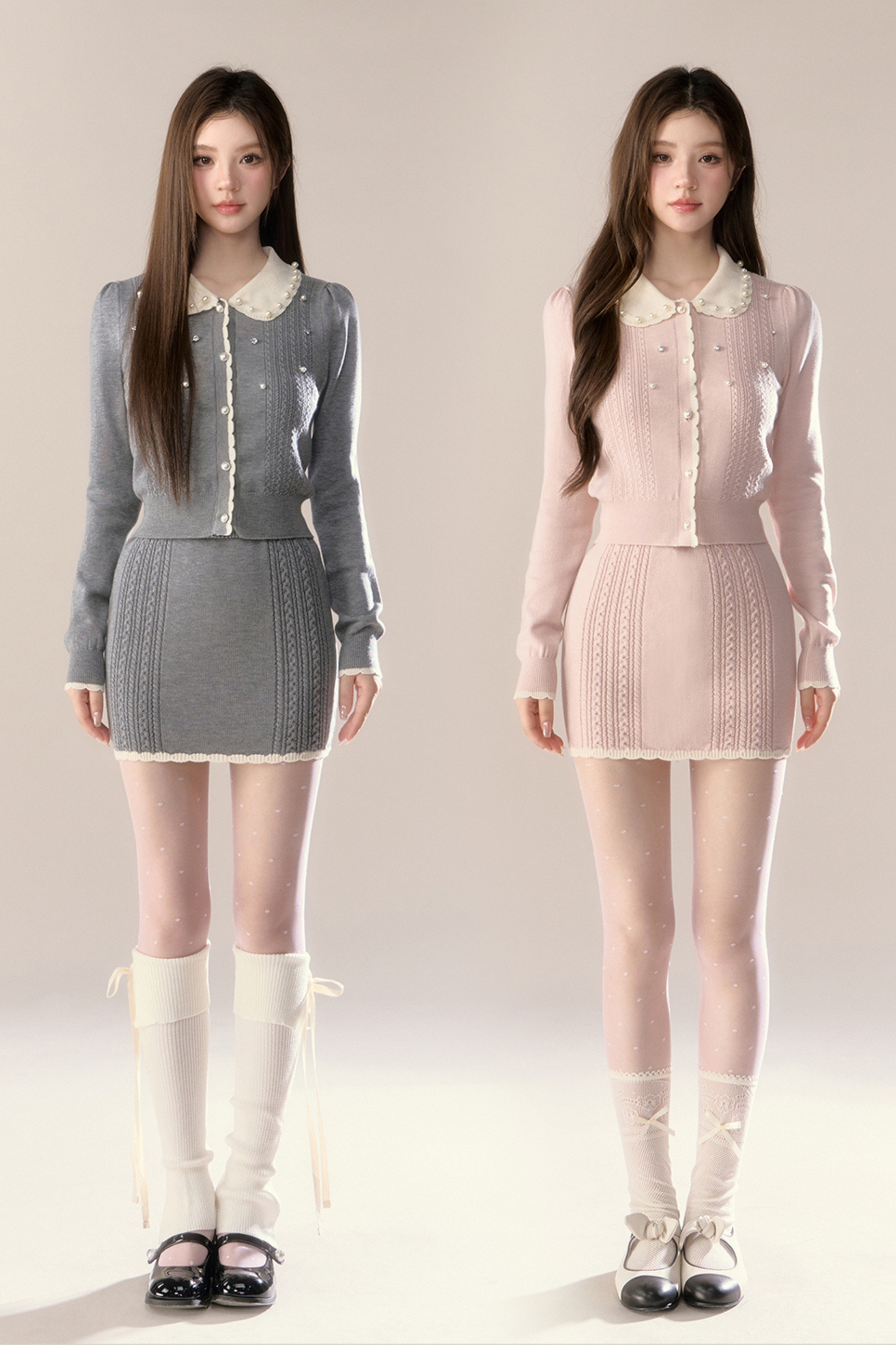 Sweet Island Doll Cardigan + Tight Skirt