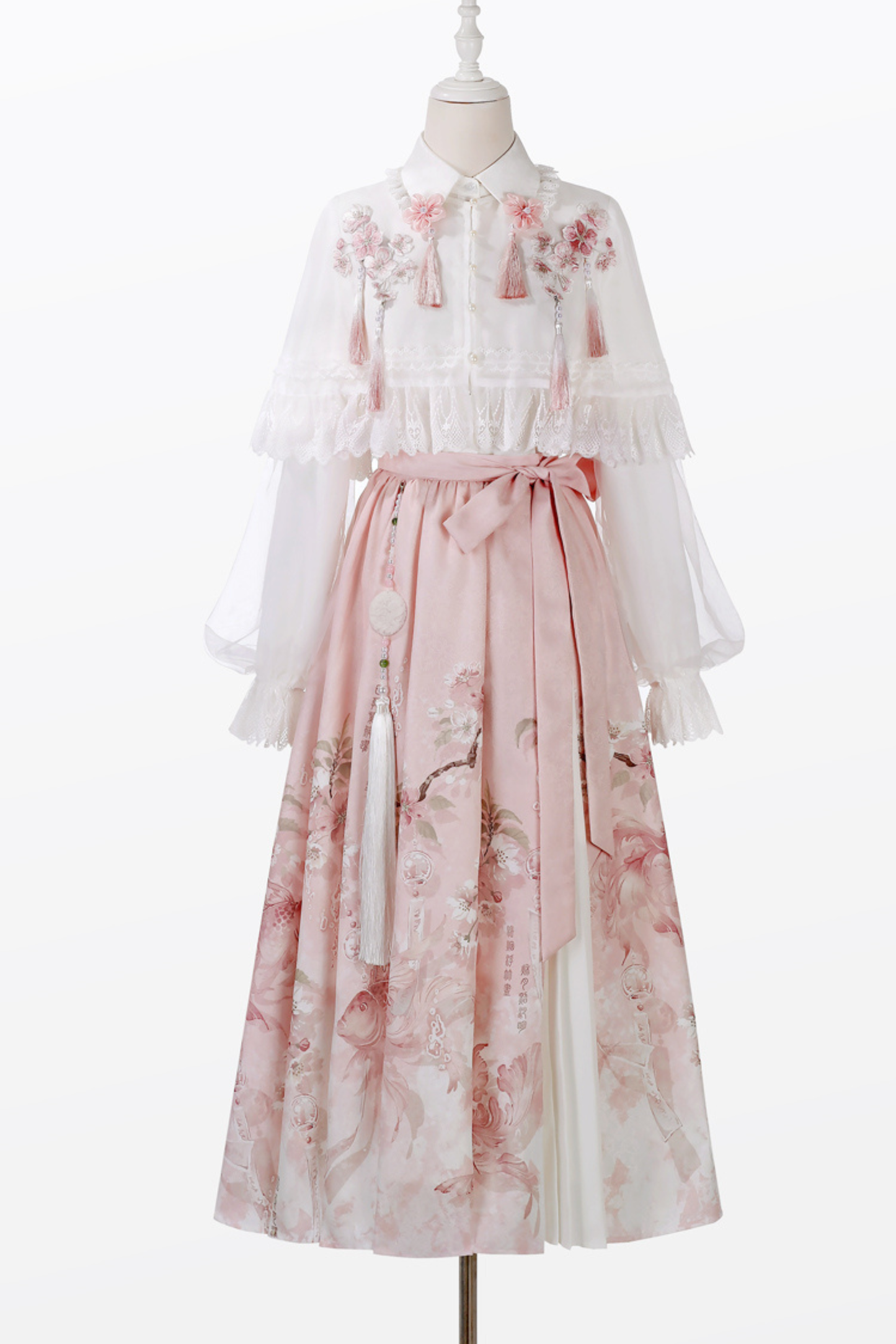Sweet Flower Shawl + Blouse + Skirt