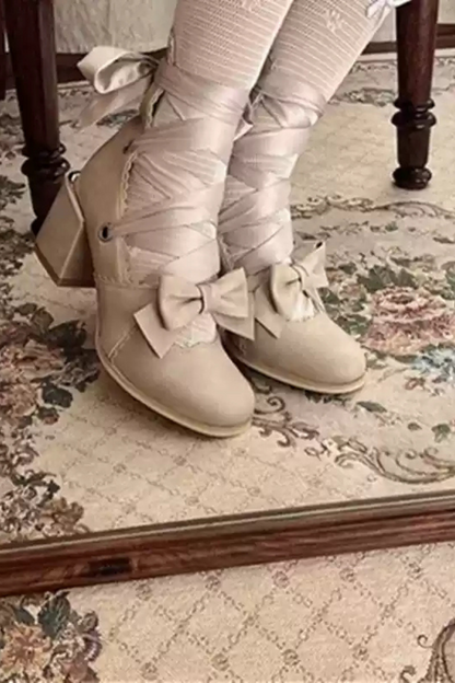 Ribbon Lace-up Lolita Shoes