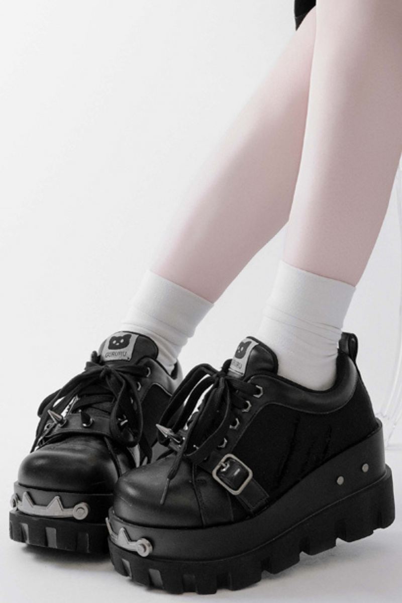 Y2k Subculture Rivet Platform Sneakers