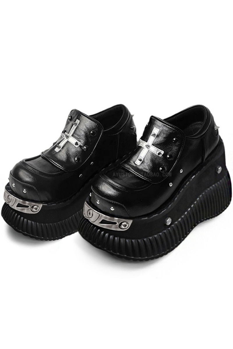 Metal Punk Y2k Platform Shoes