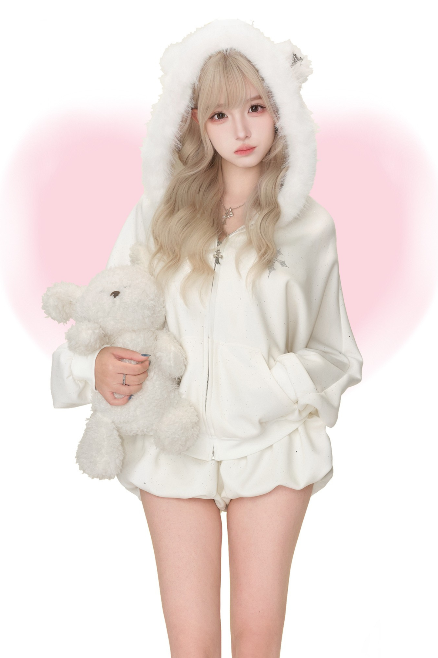 Galaxy Angel Hooded Coat + Shiny Pants