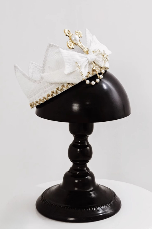 White Moonlight Gothic Crown Accessory