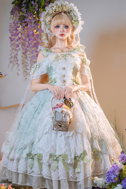 Forest Illusion Bridal Lolita Dress