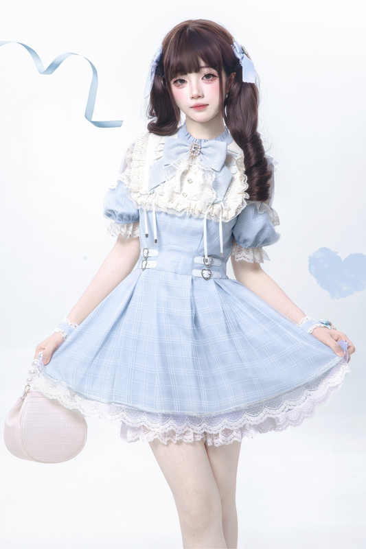 [pre-order] Sweet Girly Aqua Dress